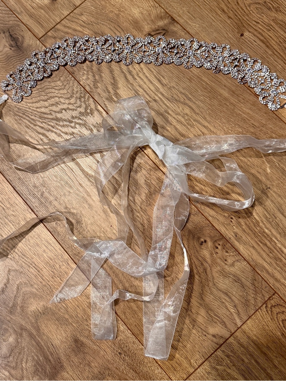 Rose Gold Crystal Bridal Sash Belt | Wedding Dress Band | Size 6-20 - Picture 3 of 6